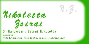 nikoletta zsirai business card